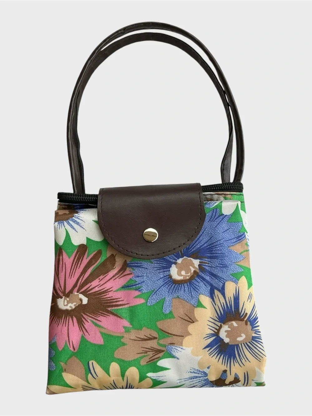 Floral Foldable Travel Carry On Tote Bag Packable Weekender Shopper